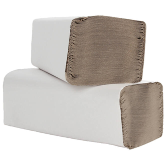 Handdoek Cleaninq Z-vouw 1-laags 250x230mm 20x250st naturel