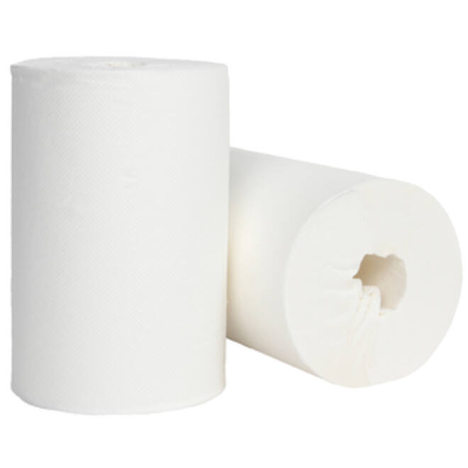 Poetspapier Cleaninq mini 1-laags 20cmx120m wit