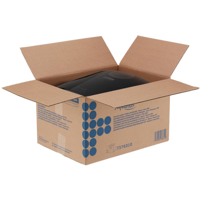 Handdoekroldispenser Aquarius zwart 7376