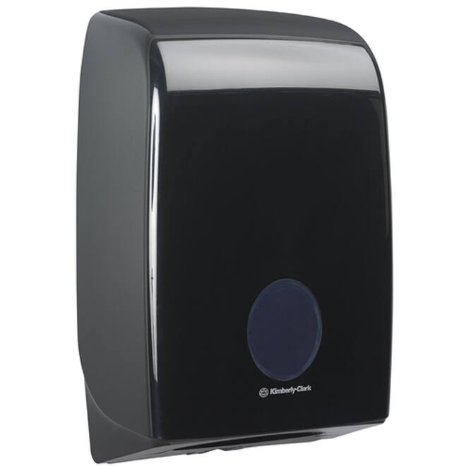Handdoekdispenser Aquarius voor i-vouw zwart 7171