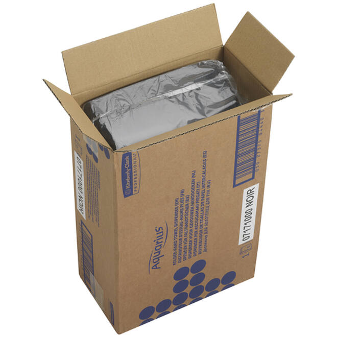 Handdoekdispenser Aquarius voor i-vouw zwart 7171
