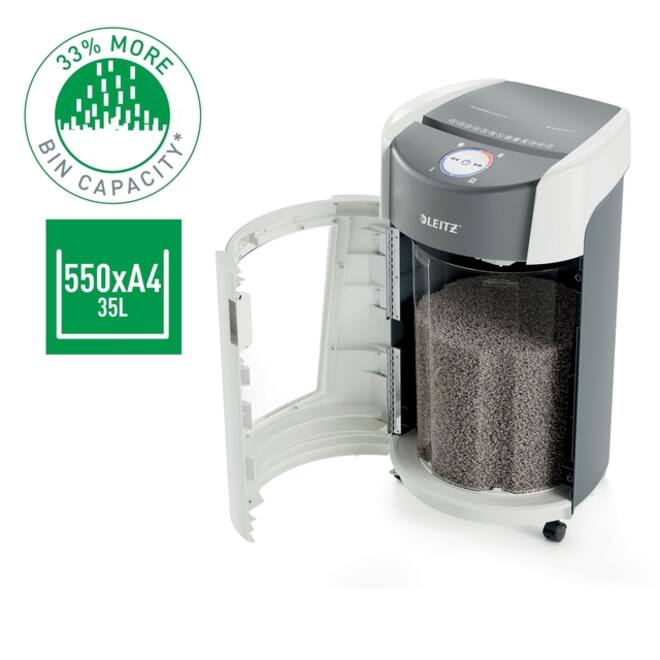 Papiervernietiger Leitz IQ OptiMax Office P5 snippers 2x15mm