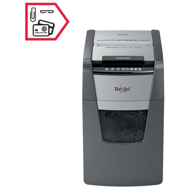 Papiervernietiger Rexel Optimum Auto+ 150M P5 snippers 2x15mm