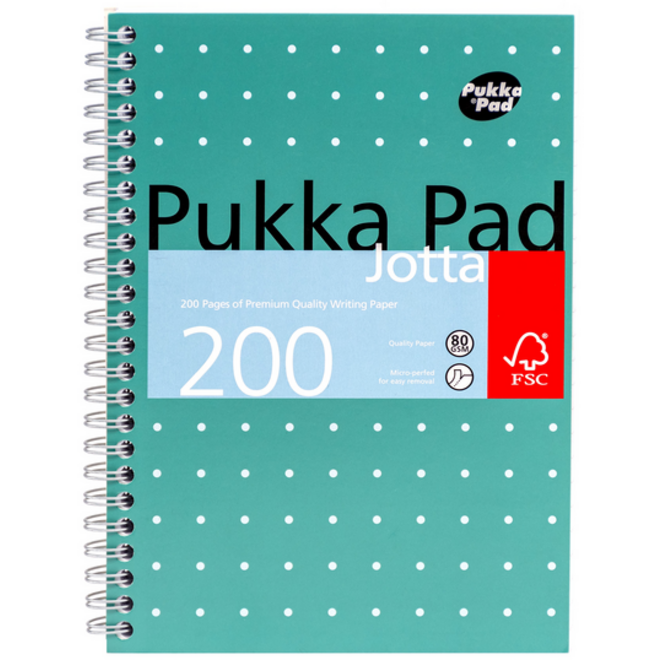 Notitieboek Pukka Jotta A5 lijn 200 pagina's 80gr groen