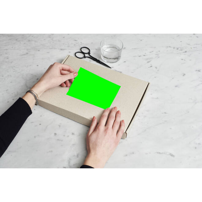 Etiket Rillprint 105x74mm fluorgroen 800 etiketten
