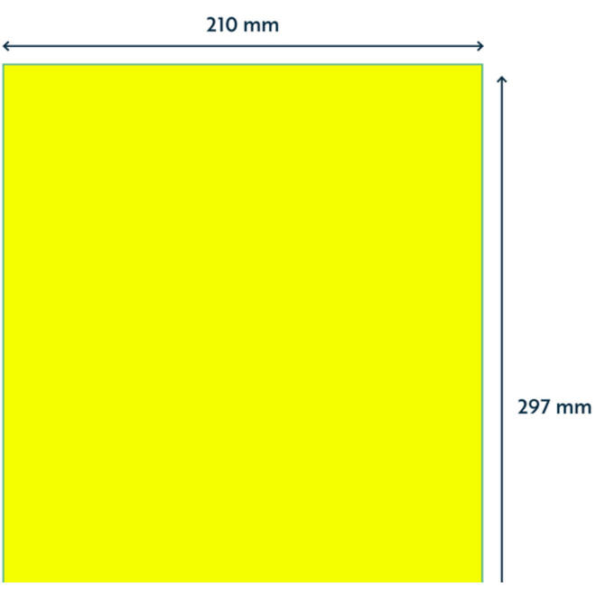 Etiket Rillprint 210x297mm fluorgeel 100 etiketten