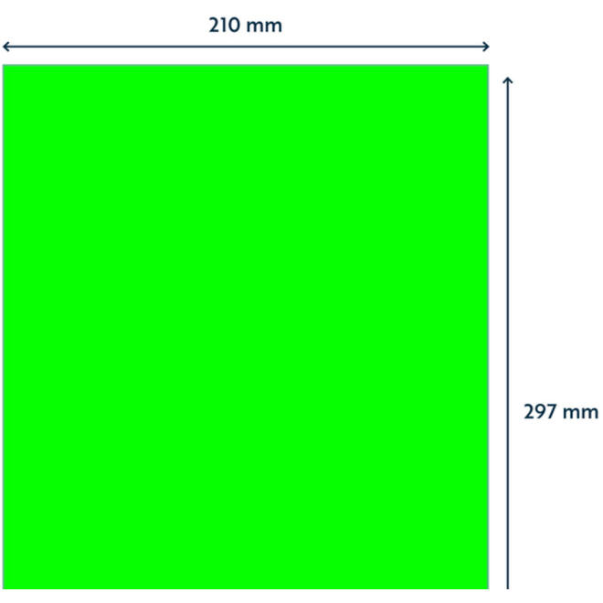 Etiket Rillprint 210x297mm fluorgroen 100 etiketten
