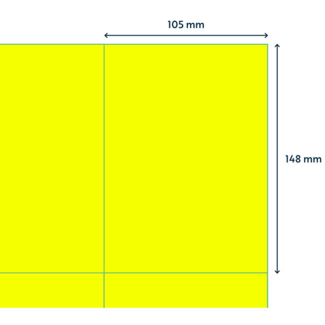 Etiket Rillprint 105x148mm fluorgeel 400 etiketten