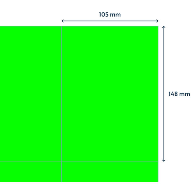 Etiket Rillprint 105x148mm fluorgroen 400 etiketten