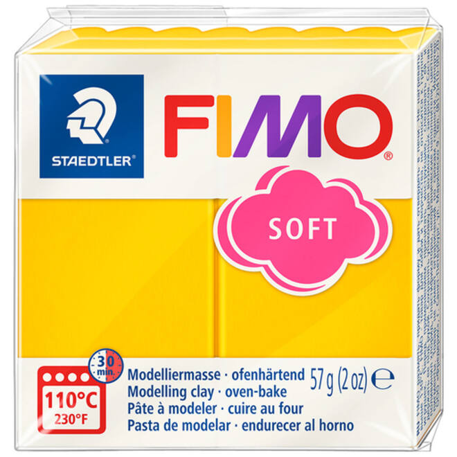 Boetseerklei Fimo soft 57 gram zonnegeel