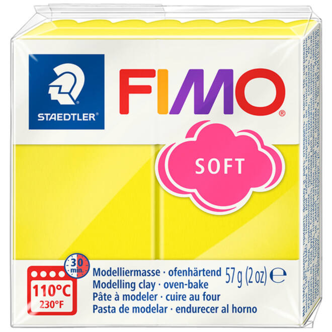 Boetseerklei Fimo soft 57 gram limoengeel