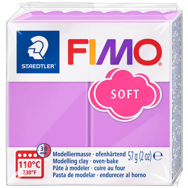 Boetseerklei Fimo soft 57 gram lavendel