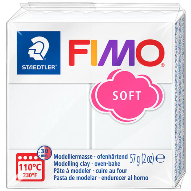 Boetseerklei Fimo soft 57 gram wit