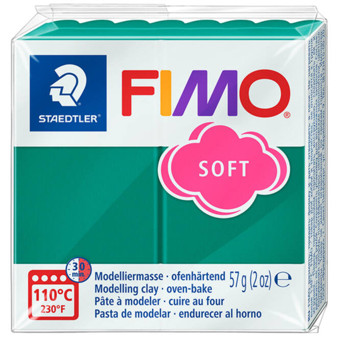 Boetseerklei Fimo soft 57 gram smaragd