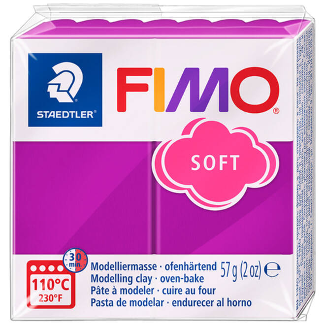 Boetseerklei Fimo soft 57 gram purperviolet