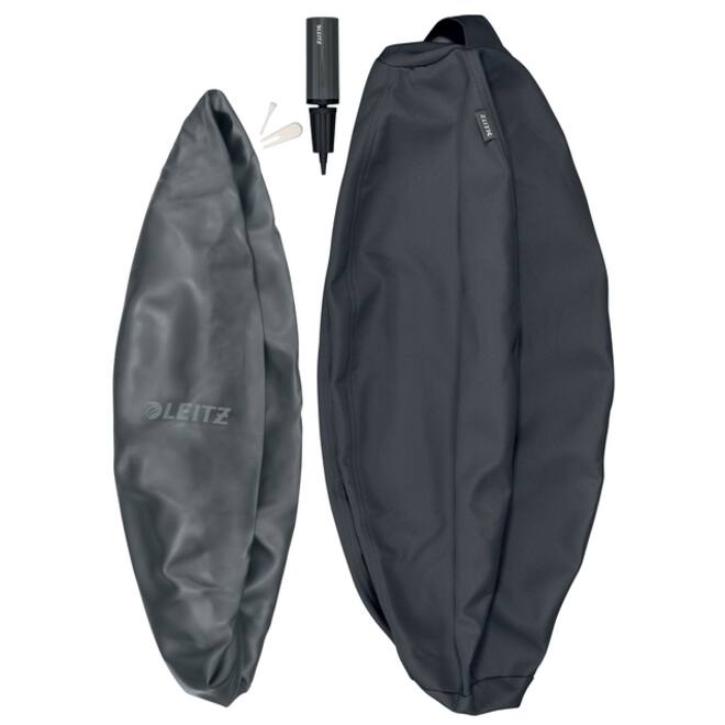 Actieve zitbal Leitz Ergo 55cm anti-rol donkergrijs