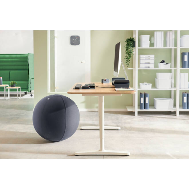 Actieve zitbal Leitz Ergo 55cm anti-rol donkergrijs