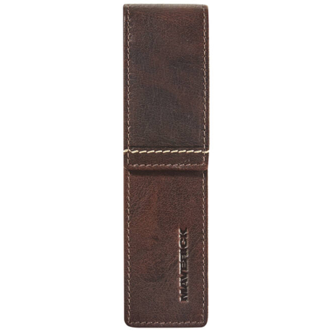 Pennenetui Maverick Rough Gear Brown 2-delig
