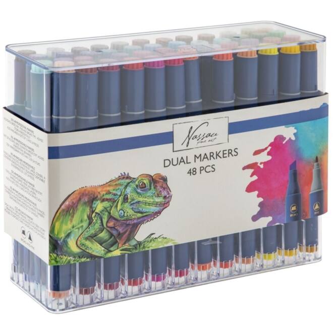 Alcoholmarkers Nassau Arts duopunt set à 48 kleuren