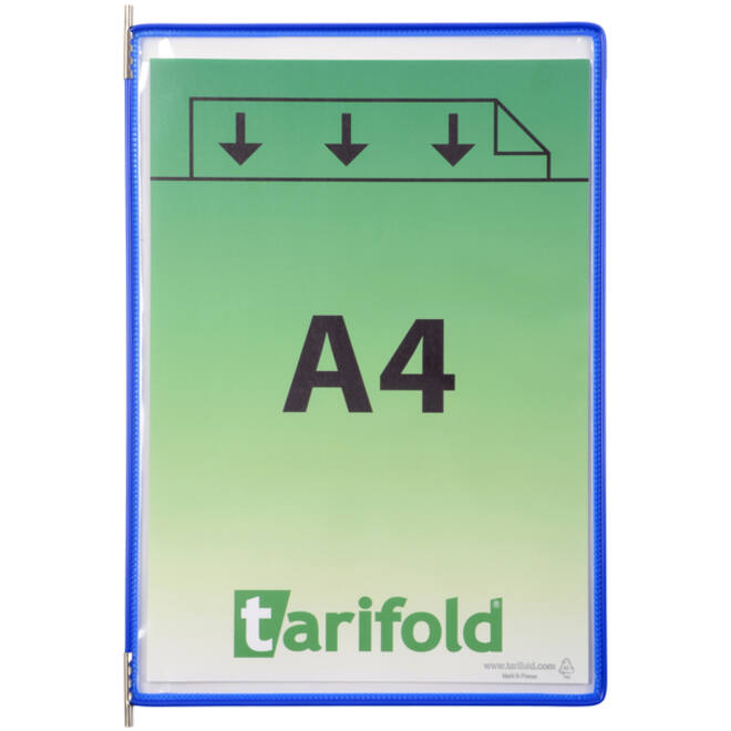 Zichtpaneel Tarifold A4 verticaal blauw 10 stuks