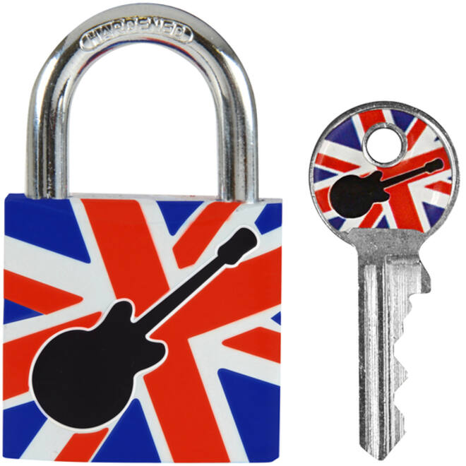 Hangslot Masterlock 30mm gitaar motief