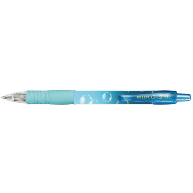 Gelschrijver PILOT G-2 Bubble blauw medium blauwschrijvend