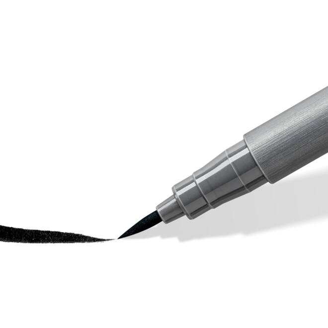 Brushpen Staedtler pigment pen etui à 6 grijze kleuren