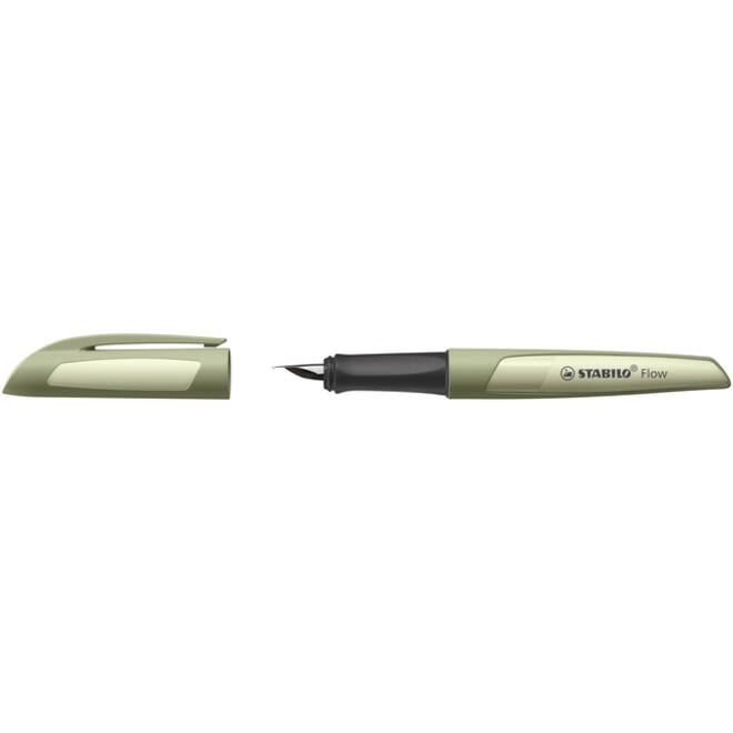 Vulpen STABILO Flow medium khaki blister à 1 stuk