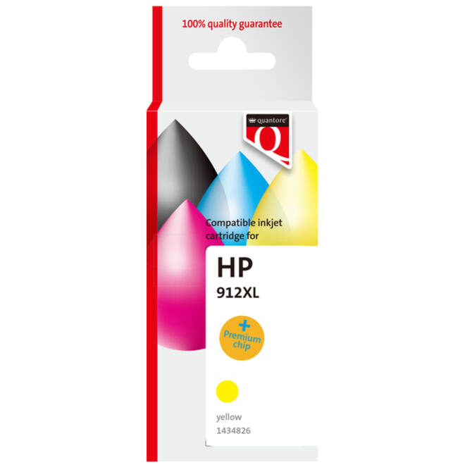 Inktcartridge Quantore alternatief tbv Hp 912XL 3YL84AE hc zwart