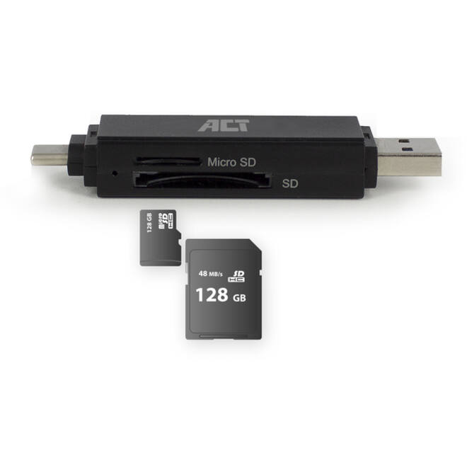 Kaartlezer ACT USB-C/USB-A 3.0