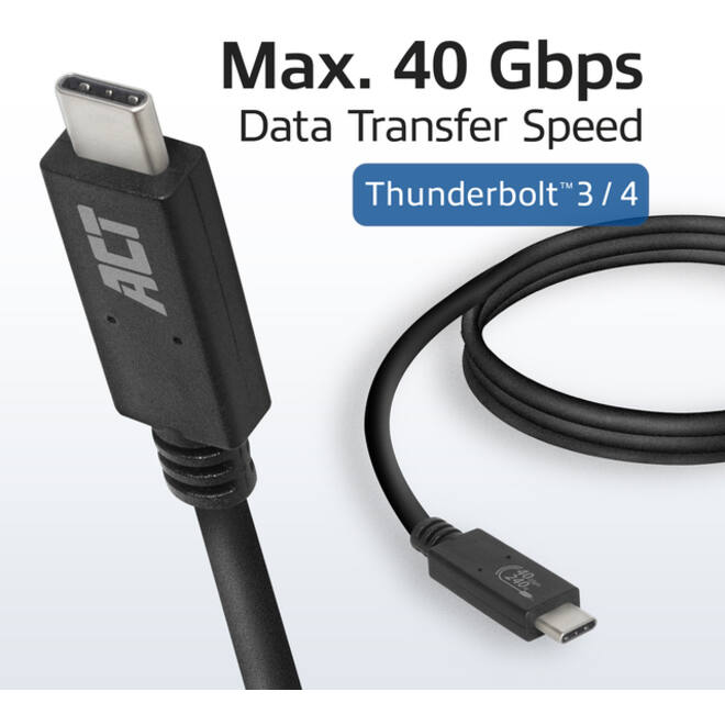 Kabel ACT USB4 40Gbps USB-C USB-IF