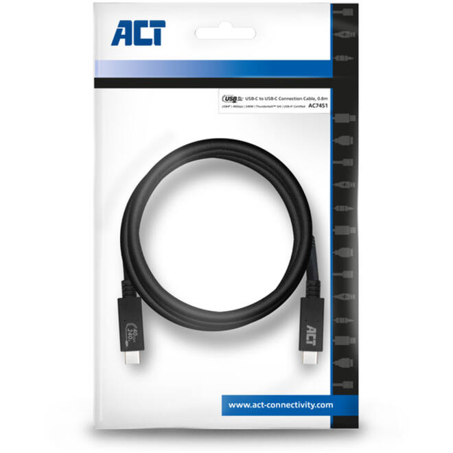 Kabel ACT USB4 40Gbps USB-C USB-IF