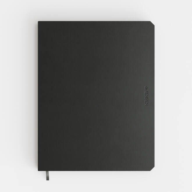 Notitieboek de KEMPEN Ashblack 171x220mm blanco 192 pagina's 90gr zwart