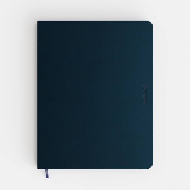 Notitieboek de KEMPEN Silence 171x220mm blanco 192 pagina's 90gr donkerblauw