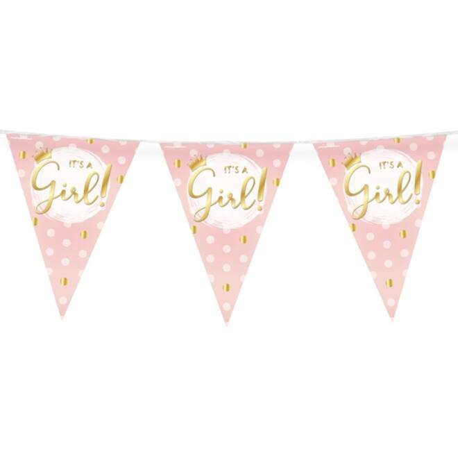 Party Flags foil It's a girl!