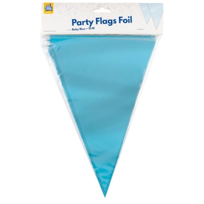 Party Flag Foil Baby Blue