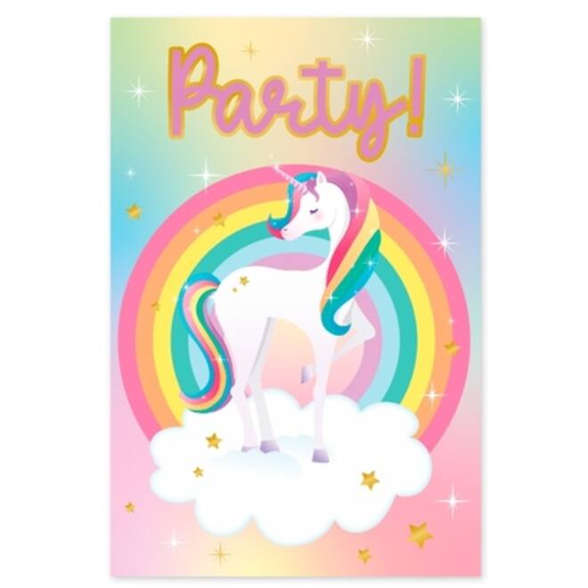 Uitnodigingskaarten Unicorn