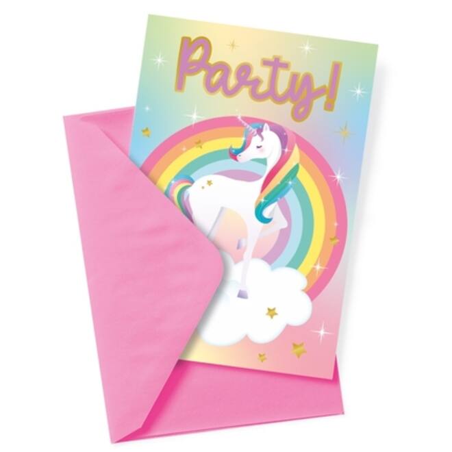 Uitnodigingskaarten Unicorn
