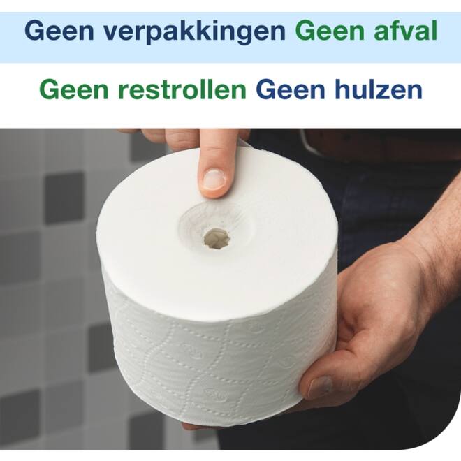 Toiletpapier Tork T7 Universal OptiServe Coreless 1-laags 144m wit 472620