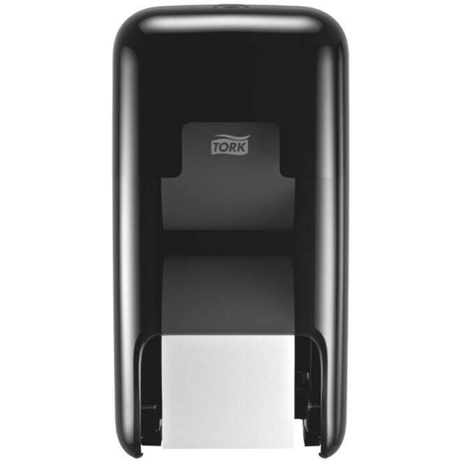 Toiletpapierdispenser Tork T7 Elevation OptiServe Coreless medium verticaal duo zwart 558042