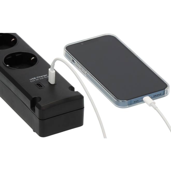 Stekkerdoos Brennenstuhl Bremounta 5 voudig inclusief 2 USB C 3 meter zwart