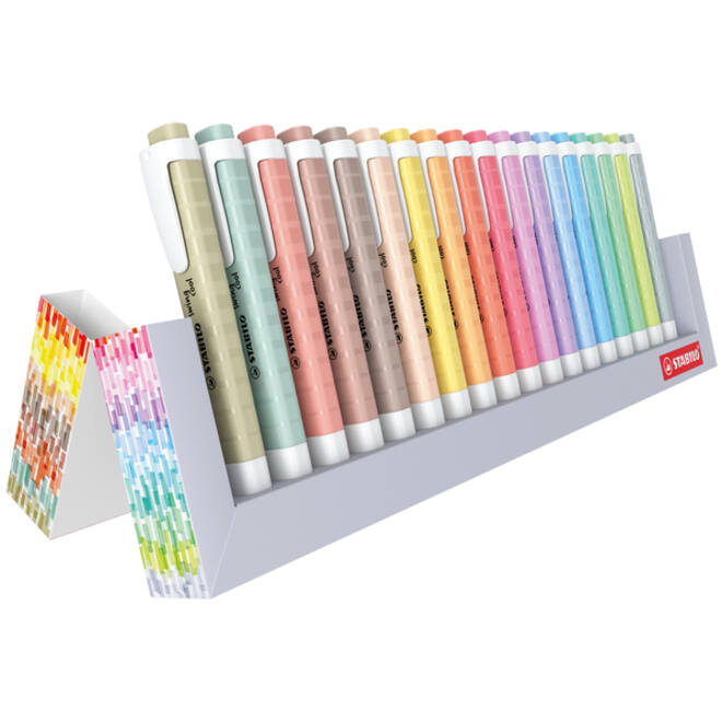Markeerstift STABILO Swing cool nature colors deskset 18 stuks
