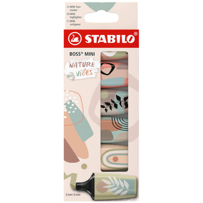 Markeerstift STABILO BOSS naturevibes assorti 6 stuks