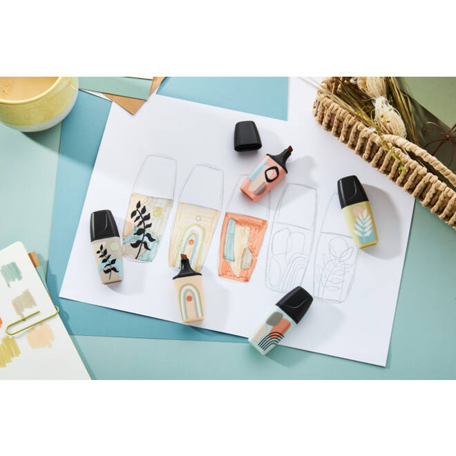 Markeerstift STABILO BOSS naturevibes assorti 6 stuks