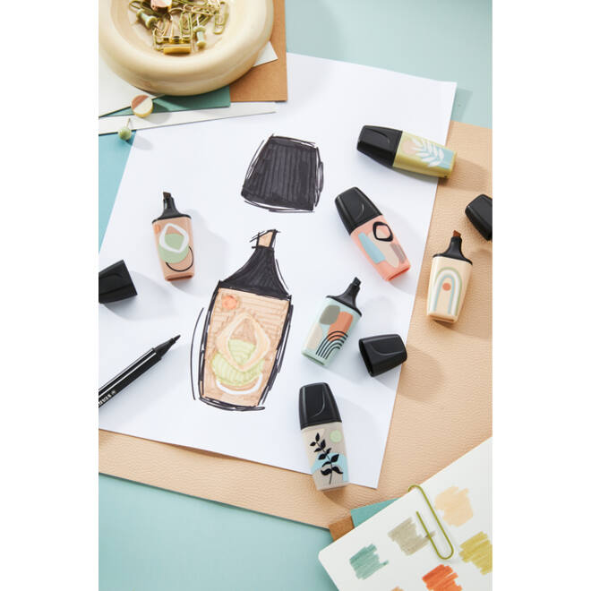 Markeerstift STABILO BOSS naturevibes assorti 6 stuks