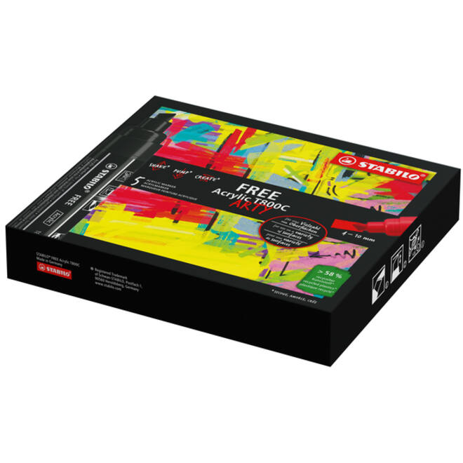 Acrylmarker STABILO Free Acrylic T800C wit