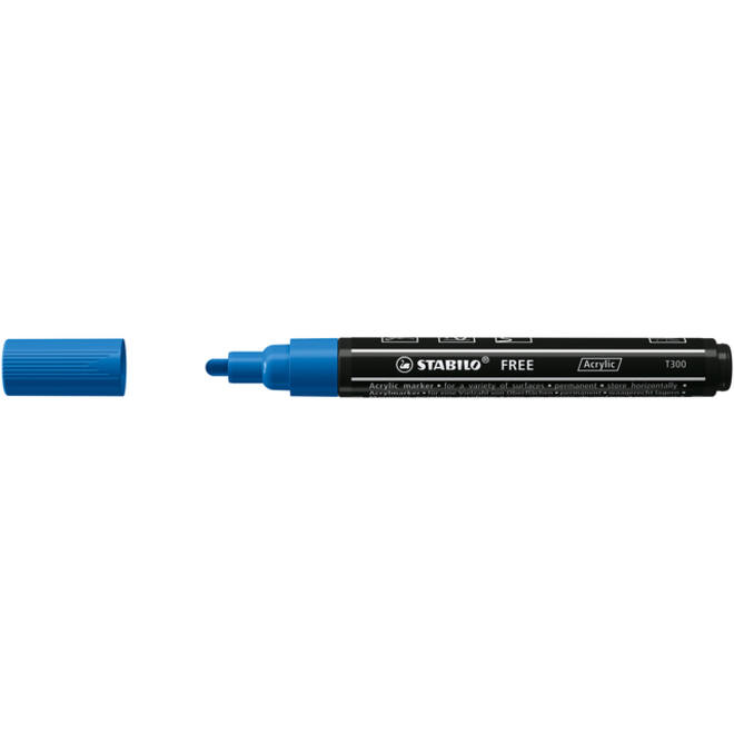 Acrylmarker STABILO Free Acrylic T300 donkerblauw