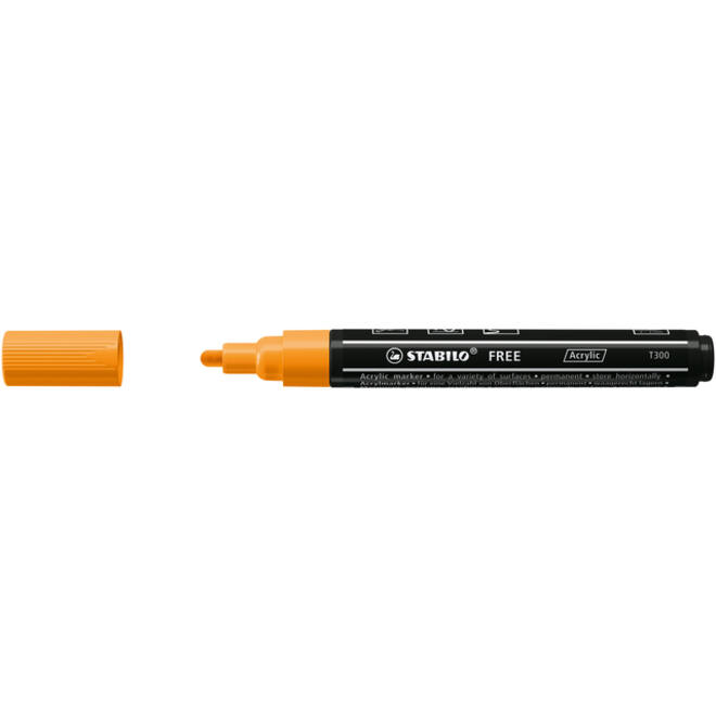 Acrylmarker STABILO Free Acrylic T300 oranje