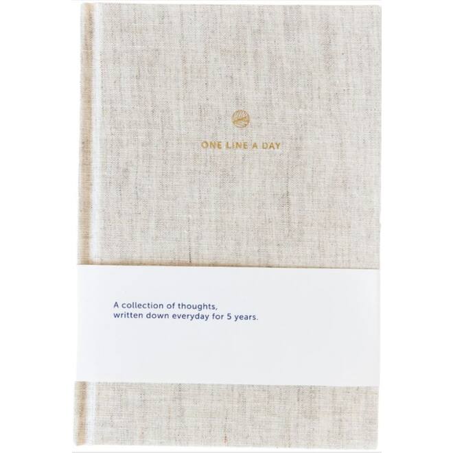 Dagboek A-Journal One Line A Day Linen lijn