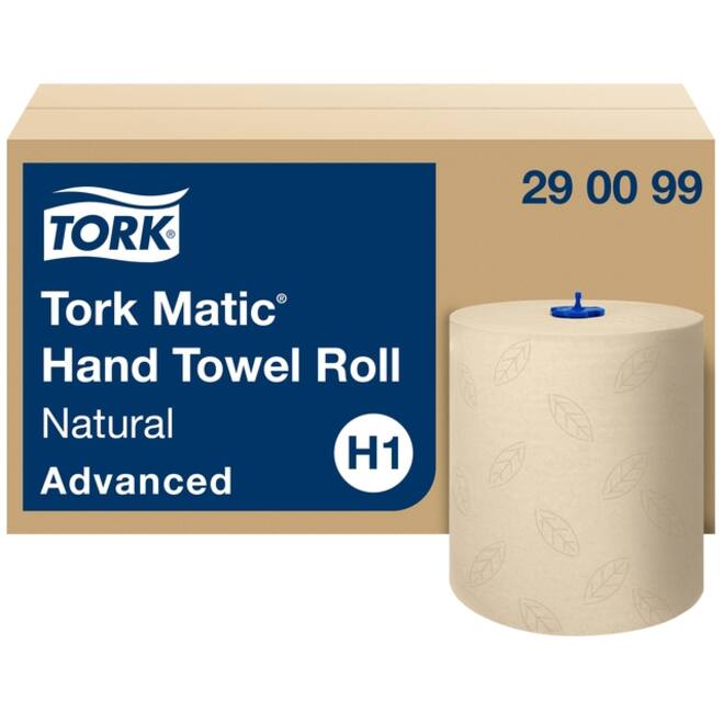 Handdoekrol Tork H1 Matic Advanced 2-laags 150m naturel 290099